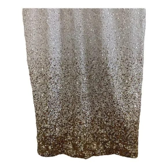 Dress the Population Size XS Cece Gold Ombre Sequin Midi Dress Wedding - Picture 10 of 12